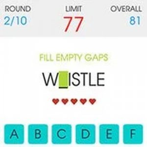 Spelling Gaps Word Puzzle Game